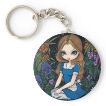 "Alice and the Flowers" Keychain