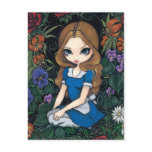 "Alice and the Flowers" Postcard