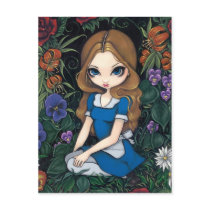 "Alice and the Flowers" Postcard