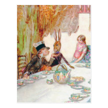 Alice and the Mad Hatter's Tea Party Post Cards