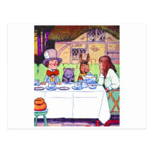 Alice and the Mad Hatter's Tea Party Postcards