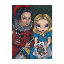 "Alice and the Queen of Hearts" Postcard