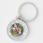 Alice and The White Knight in Wonderland Keychain