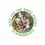 Alice and The White Knight in Wonderland Postcards