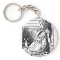 Alice and the White Rabbit keychains