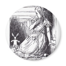 Alice and the White Rabbit magnets