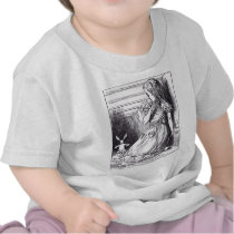 Alice and the White Rabbit t-shirts