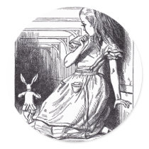 Alice and the White Rabbit stickers