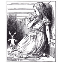 Alice and the White Rabbit t-shirts