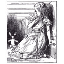 Alice and the White Rabbit t-shirts