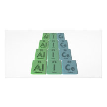 Alice as Aluminium Iodine Cerium Photo Greeting Card