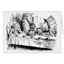 Alice at the Mad Tea Party Card