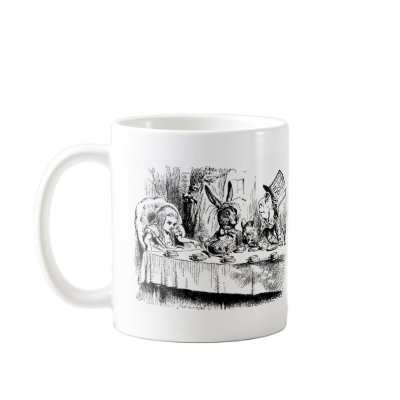 Alice at the Mad Tea Party Coffee Mugs by Storybook_Quotes