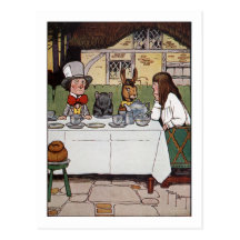 Alice at the Mad Tea Party Postcards