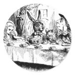 Alice at the Mad Tea Party Round Stickers