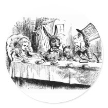 Alice at the Mad Tea Party Stickers