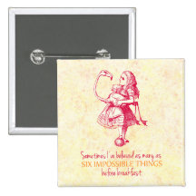 Alice au pays des merveilles pin's avec agrafe