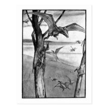 Alice B. Woodward: Flying Lizards art postcard