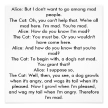 Alice: But I don't want to go among mad people.... Personalized Announcement