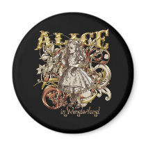 Alice Carnivale Style (Gold Version) Refrigerator Magnets