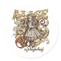 Alice Carnivale Style (Gold Version) Round Sticker