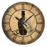 Alice Drink Me Bottle Round Clock