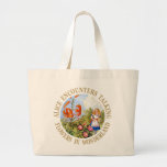 Alice Encounters Talking Flowers in Wonderland Canvas Bags