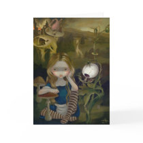 "Alice in a Bosch Landscape" Greeting Card