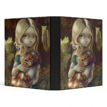 Alice in a Da Vinci Portrait BINDER wonderland cat