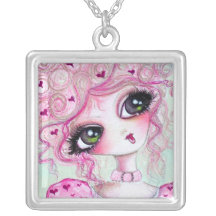 Alice in PINK Wonderland Personalized Necklace