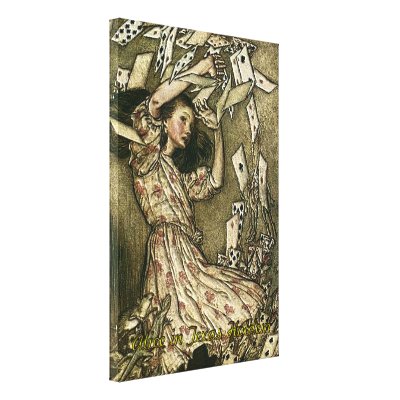 Alice in Texas Holdem Poker Wrapped Canvas Stretched Canvas Print by TexasHoldEmPoker