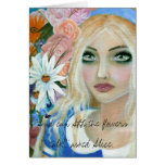Alice in the Garden of Live Flowers Greeting Card