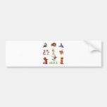 Alice in Wonderland and Friends Bumper Stickers