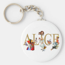 ALICE IN WONDERLAND AND FRIENDS KEYCHAIN