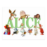 Alice in Wonderland and Friends Post Card