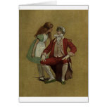 Alice in Wonderland and Frog in Suit Greeting Card