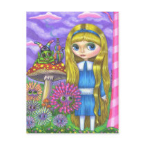 Alice in Wonderland and the Caterpillar Postcard