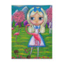 Alice in Wonderland and the Flamingos Postcard