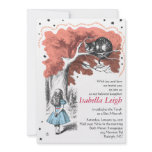 Alice In Wonderland Bat Mitzvah Invitation Invite