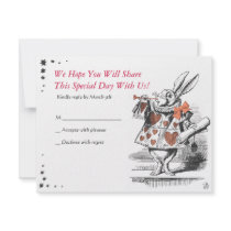 Alice In Wonderland Bat Mitzvah Reply Card