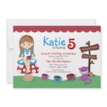 Alice in Wonderland Birthday Invitation