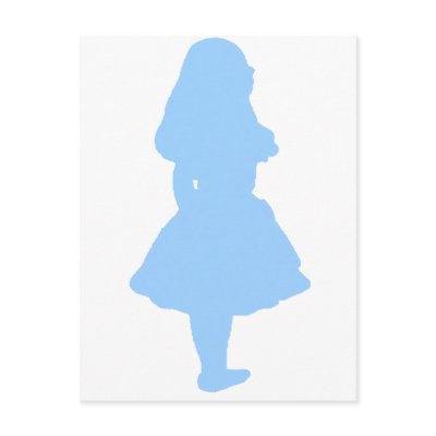 Alice In Wonderland Blue Post Card by APlaceForAlice