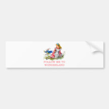 ALICE IN WONDERLAND BUMPER STICKER