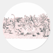 Alice in Wonderland by Lewis Carroll Pink Stickers