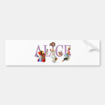 ALICE IN WONDERLAND & FRIENDS BUMPER STICKER