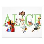 ALICE IN WONDERLAND & FRIENDS PERSONALIZED INVITATIONS