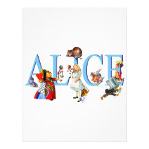 ALICE IN WONDERLAND & FRIENDS LETTERHEAD DESIGN