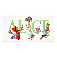 ALICE IN WONDERLAND & FRIENDS PERSONALIZED PHOTO CARD