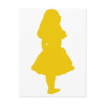 Alice In Wonderland Gold Yellow Orange Postcards