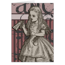 Alice In Wonderland Grunge (Pink) Cards